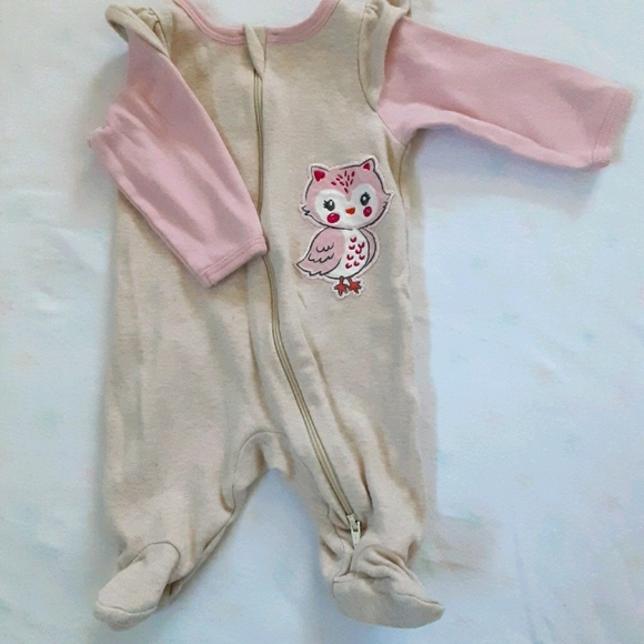 Newborn zip-up footed pajamas